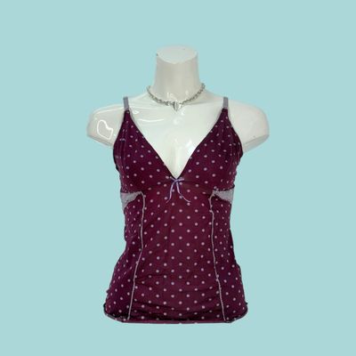 Purple Polka Dot Camisole Top