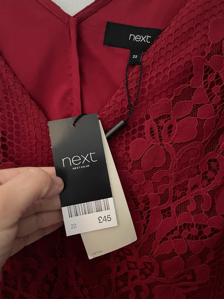 Next Red Lace Sleeveless Dress 3