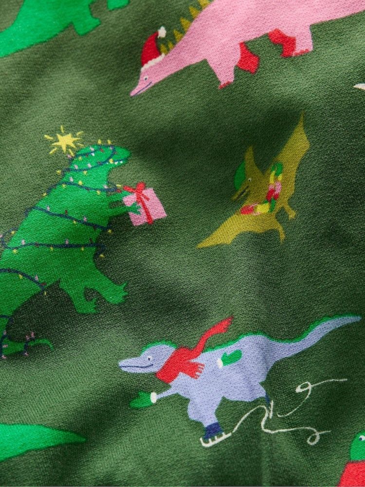Mini Boden Boys Christmas Everyday Printed Sweatshirt In Green imagen 3