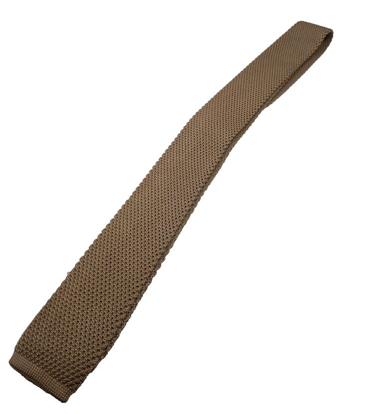 Cravatta uomo lavorata a maglia beige sabbia – vintage, classica, trama testuriz image 5