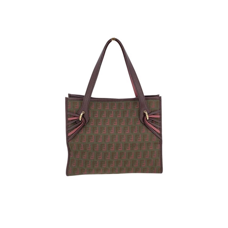Fendi Cloth Handbag Zucchino Tote imagen 6