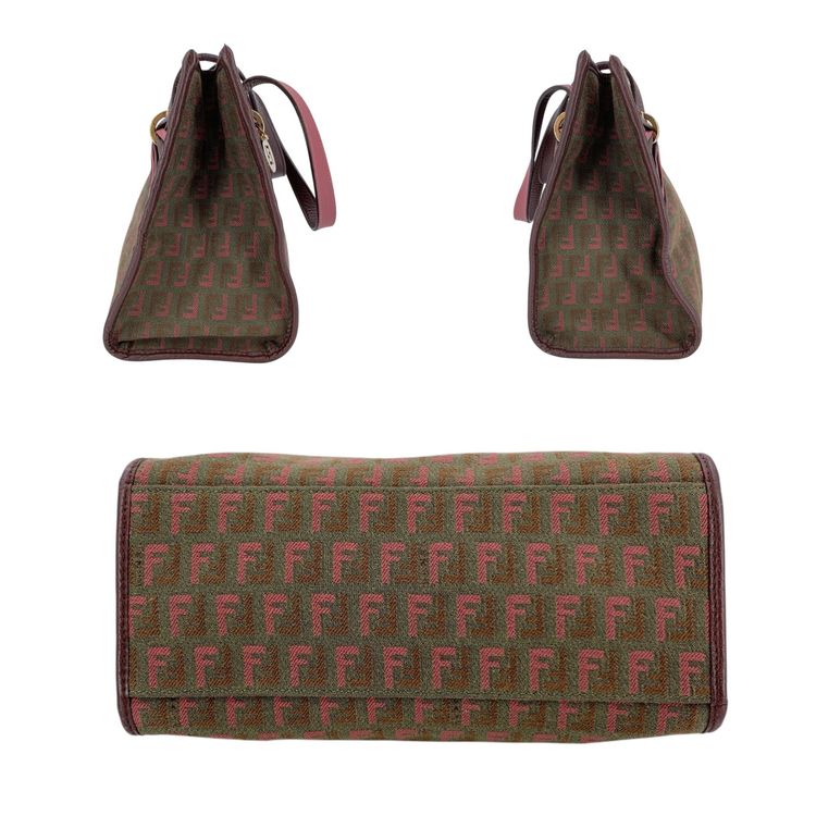 Fendi Cloth Handbag Zucchino Tote imagen 4