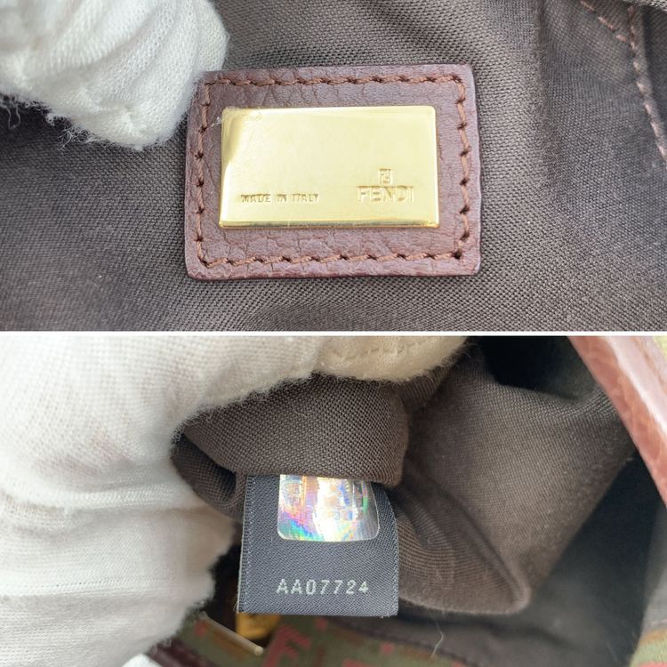 Fendi Cloth Handbag Zucchino Tote imagen 2
