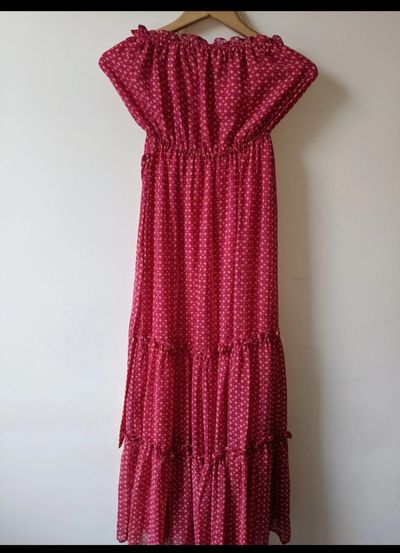 Red Patterned Maxi Dress
