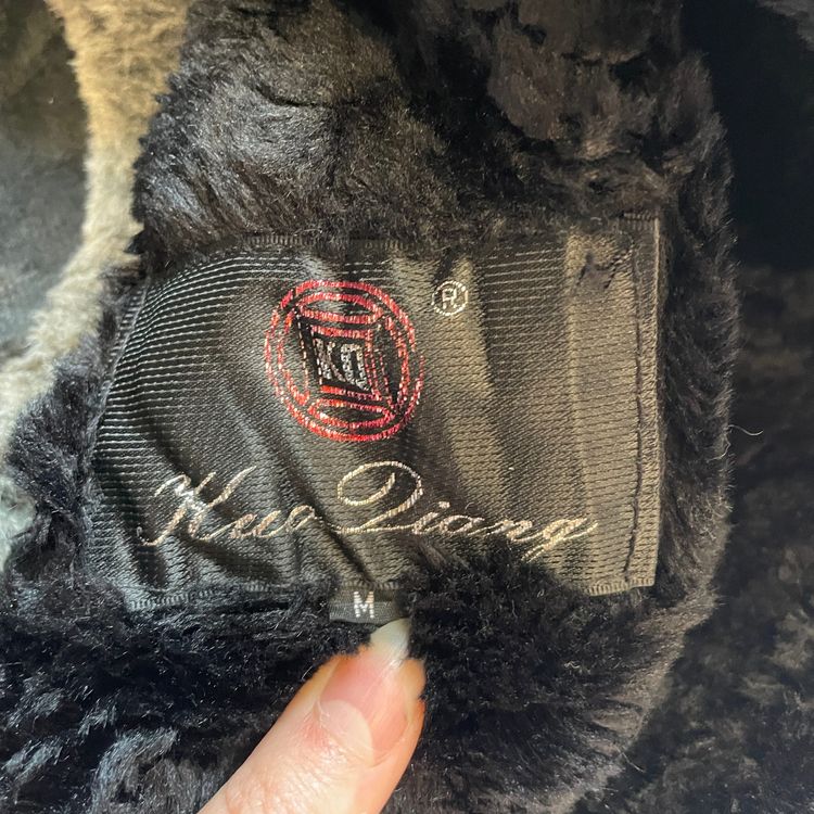 Y2K Kua Qiang Black And Grey Faux Fur Jacket image 6