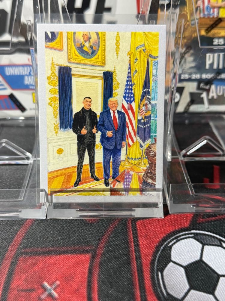 Illustrated Card With Two Men In Formal Setting