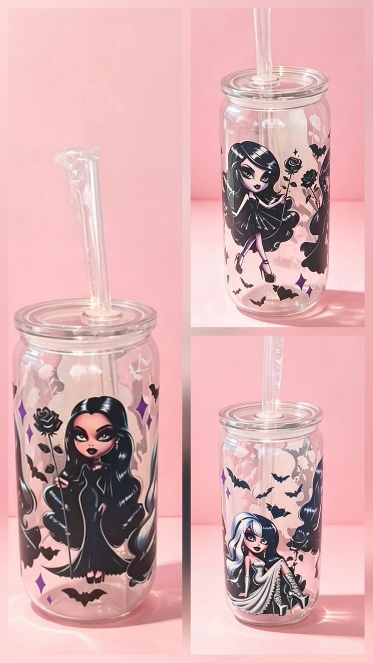 Decorative Drinking Jar With Straw