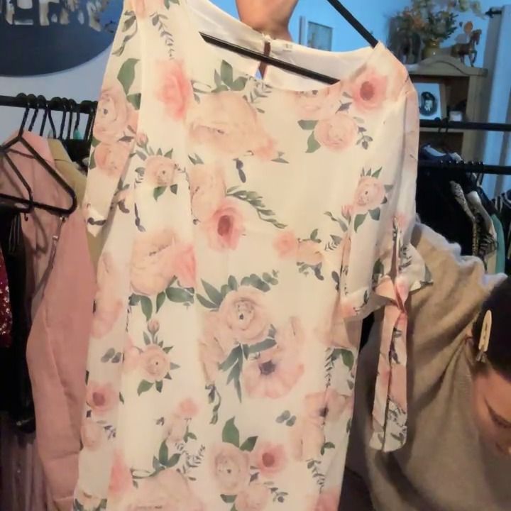 Other pink floral midi dress  product image