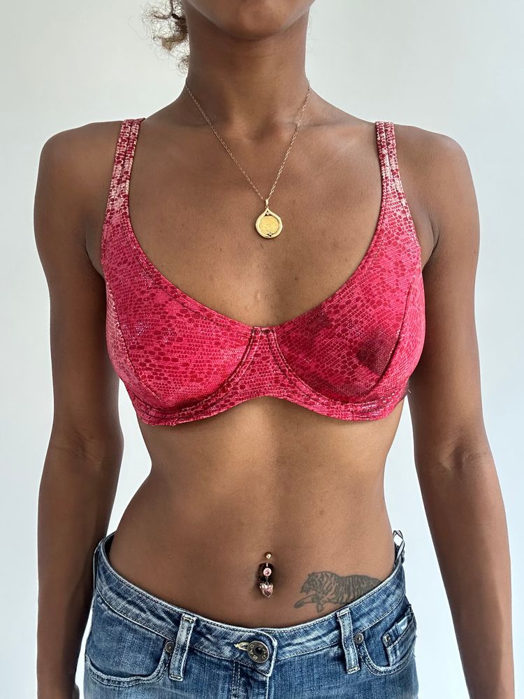 BEST PICKS | small red iridescent print bikini set imagen 4
