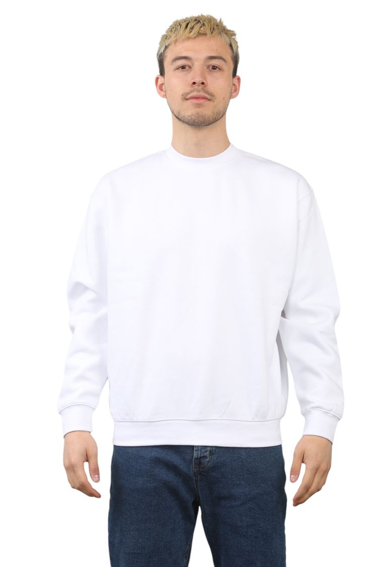 white sweatshirt