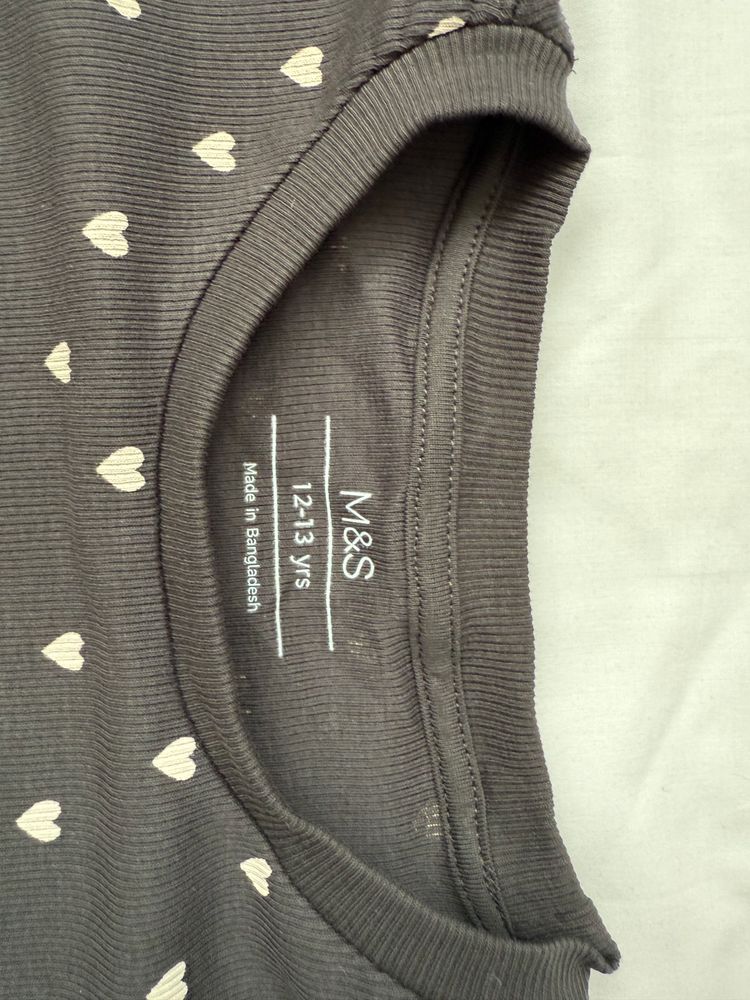 Immagine di M&S Kids Heart Print Pajama Set 4