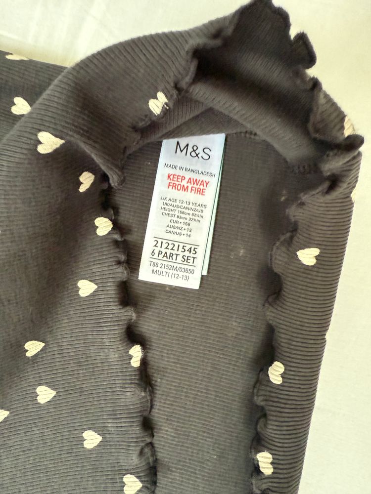 Immagine di M&S Kids Heart Print Pajama Set 5