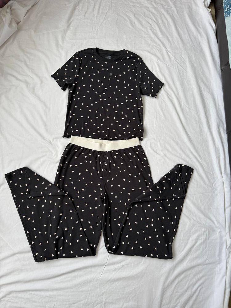 M&S Kids Heart Print Pajama Set