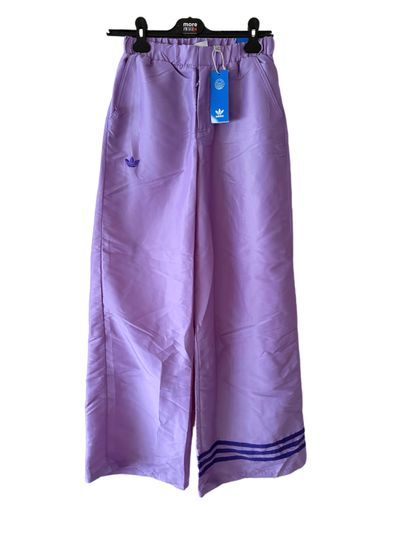 Adidas Purple Wide-Leg Track Pants