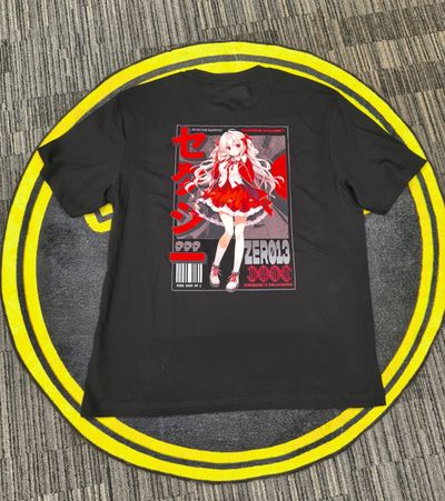 Zero 13 Manga Girl Black T-Shirt, brand new, all sizes