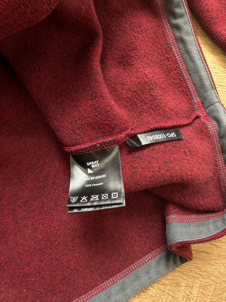 Burgundy SprayWay Quarter Zip Fleece (L) image 2
