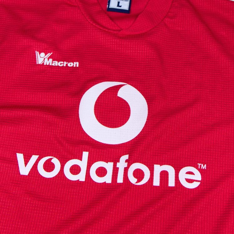 Macron Red Sports Jersey With Vodafone Logo image 4