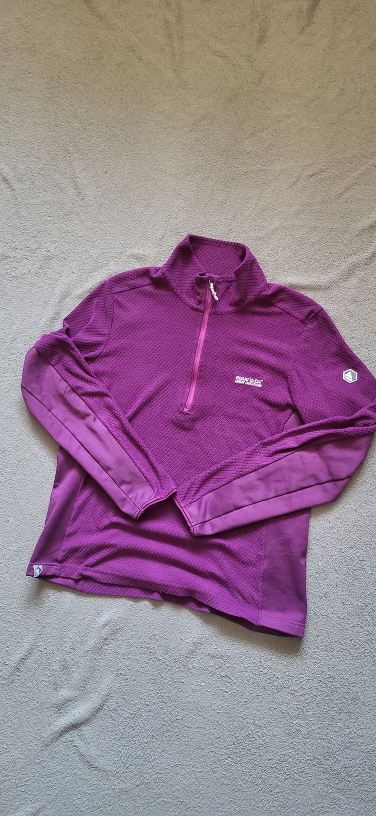 Jack Wolfskin Purple Quarter-Zip Fleece Jacket
