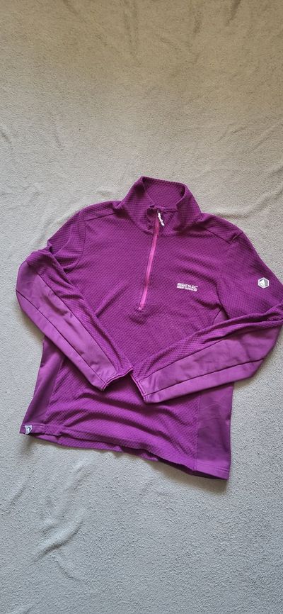 Jack Wolfskin Purple Quarter-Zip Fleece Jacket