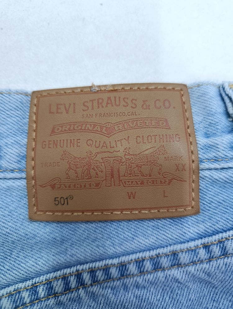 Levi's 501 premium W27 L32 vintage denim levis jeans usato unisex obraz 6