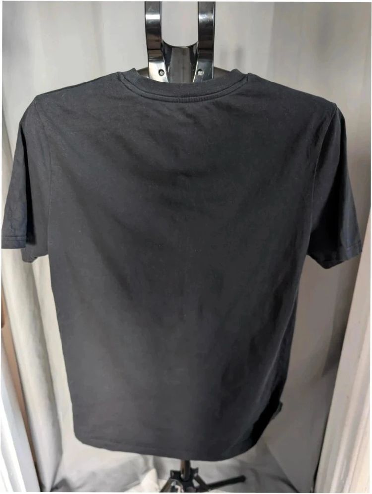 Immagine di Official Oasis Roll With It Black Graphic Band T Shirt Medium UK 10 12 Organic Cotton 5