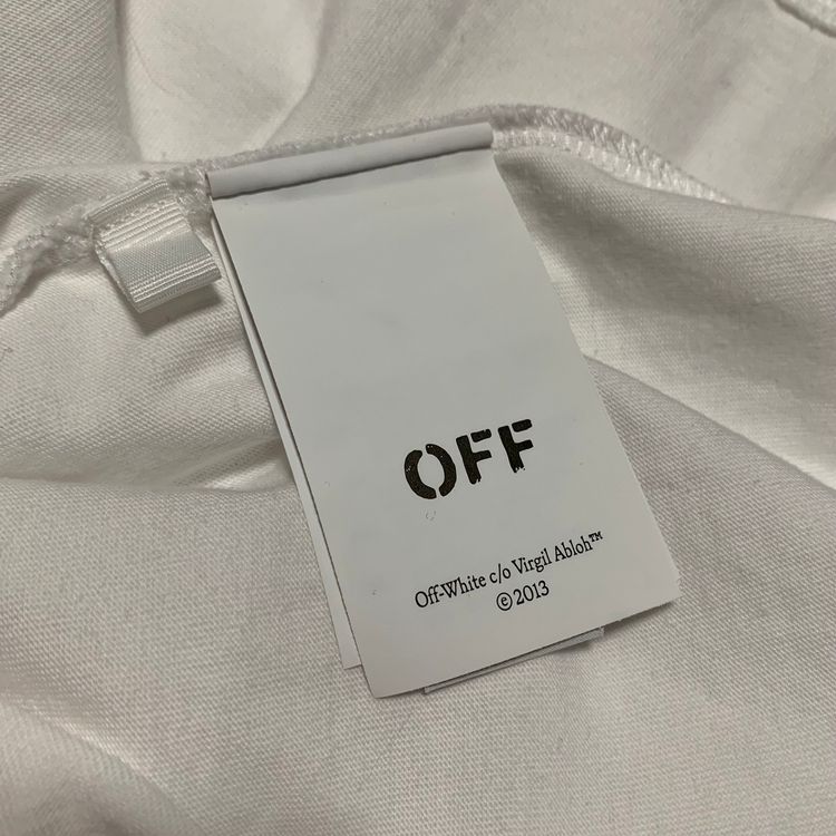Off White Small Graffiti Graphic White Tee Virgil Abloh Limited Edition image 5