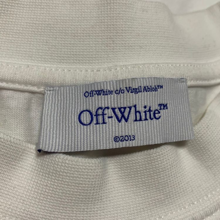 Off White Small Graffiti Graphic White Tee Virgil Abloh Limited Edition image 6