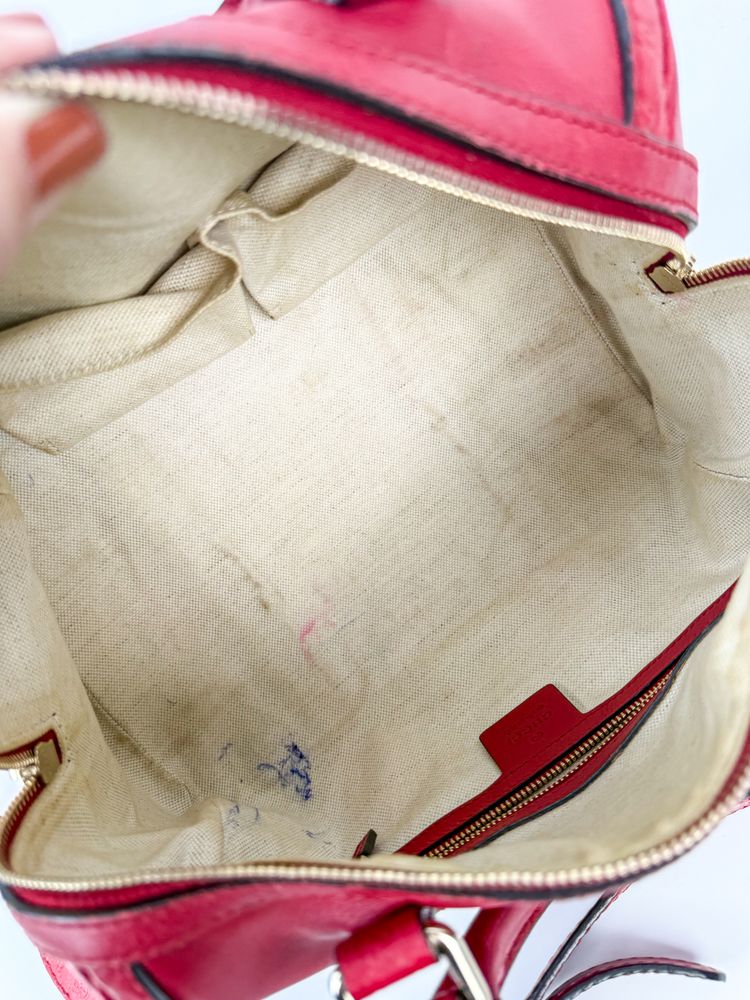 Gucci Red Leather Handbag 6
