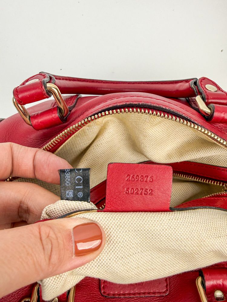 Gucci Red Leather Handbag 8