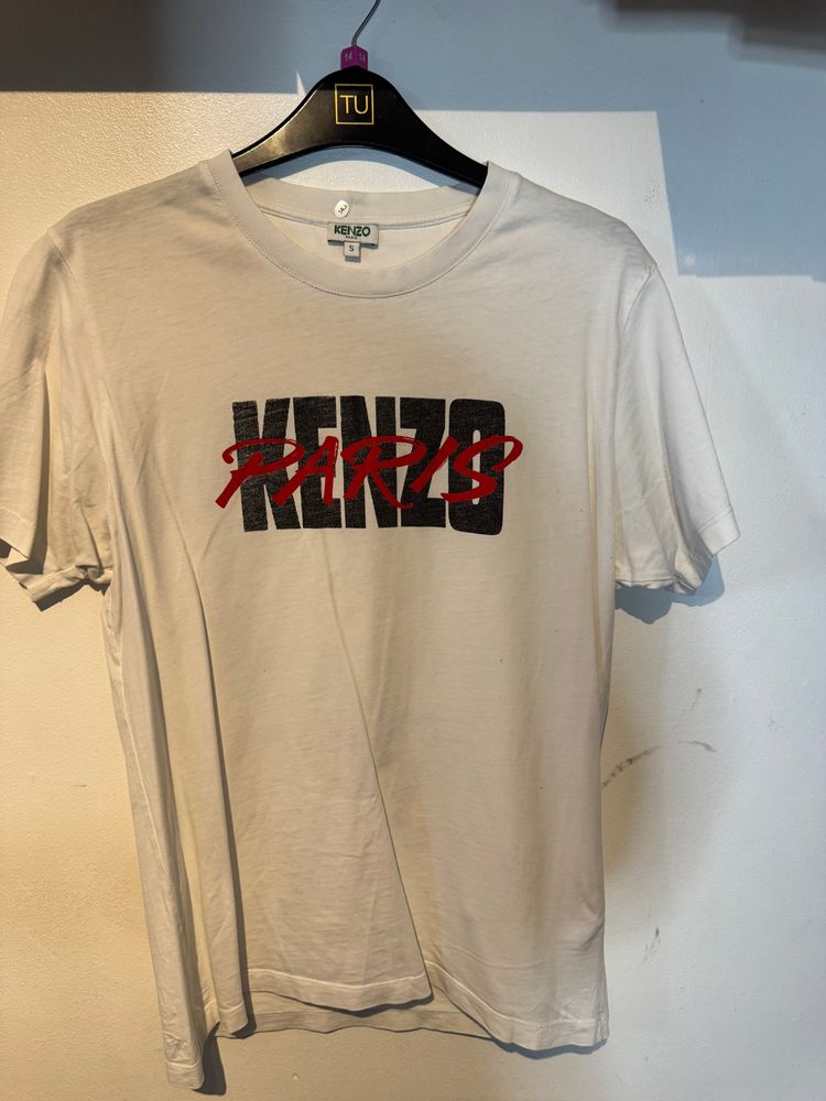 Kenzo White T-Shirt With Paris Print
