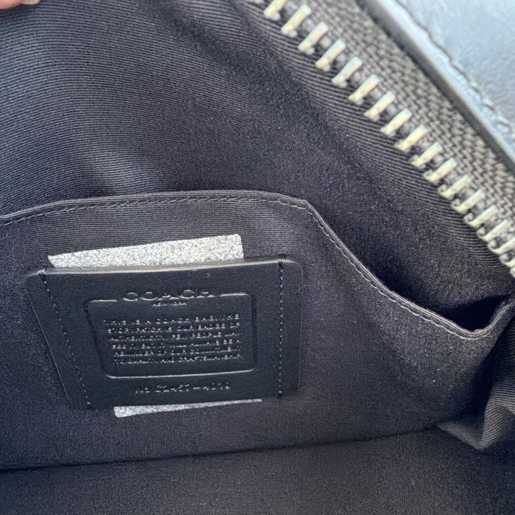 356 Coach Houston Flight Bag In Signature Canvas & Leather Black New £350 image 6