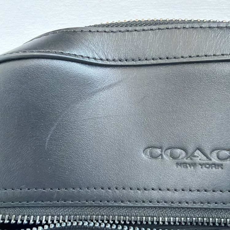 356 Coach Houston Flight Bag In Signature Canvas & Leather Black New £350 image 2