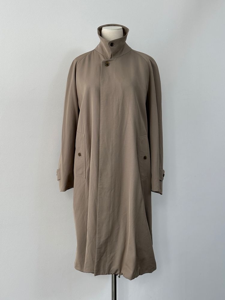 Burberry 1990s Pure Tasmania Wool High Neck Trench - L image 1
