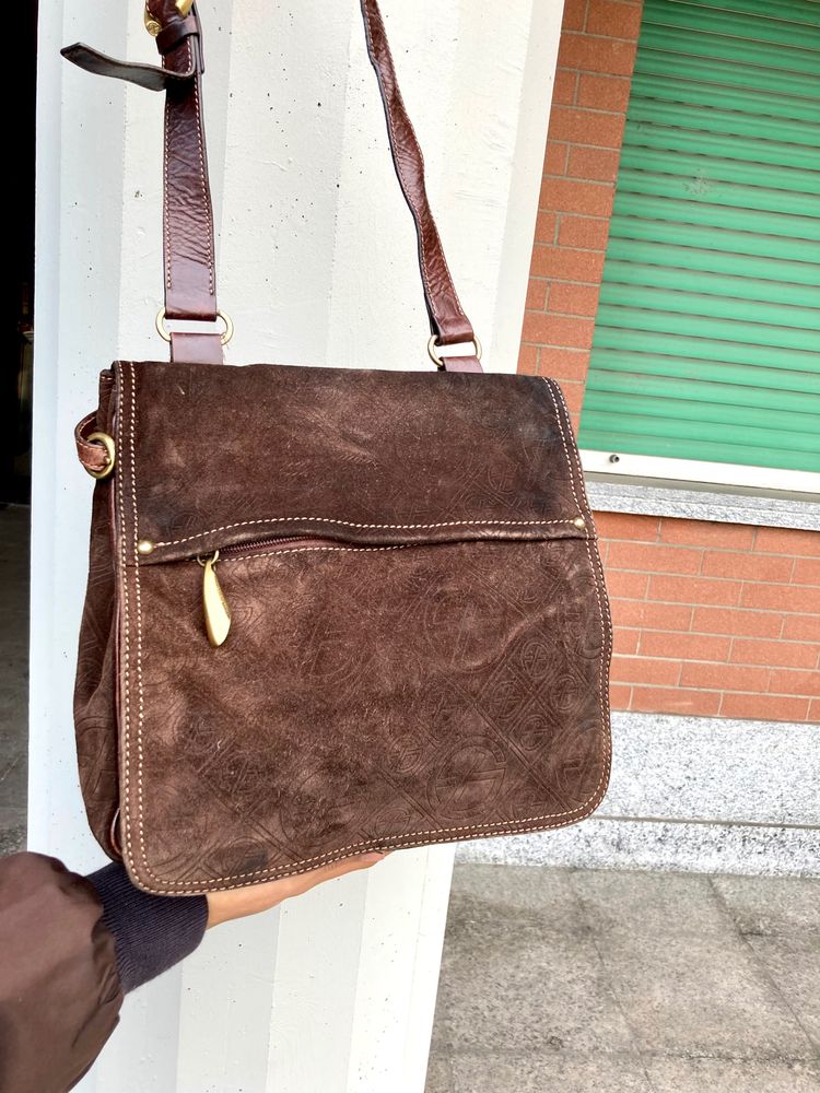 Francesco Biasia Brown Leather Shoulder Bag