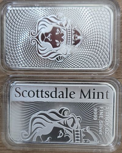 1oz Scottsdale Mint Fine 999 Vortex Silver Bar