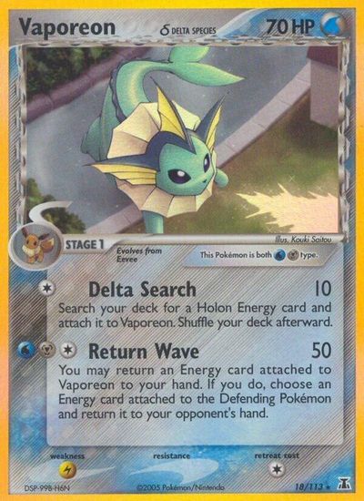 Vaporeon Pokémon Card