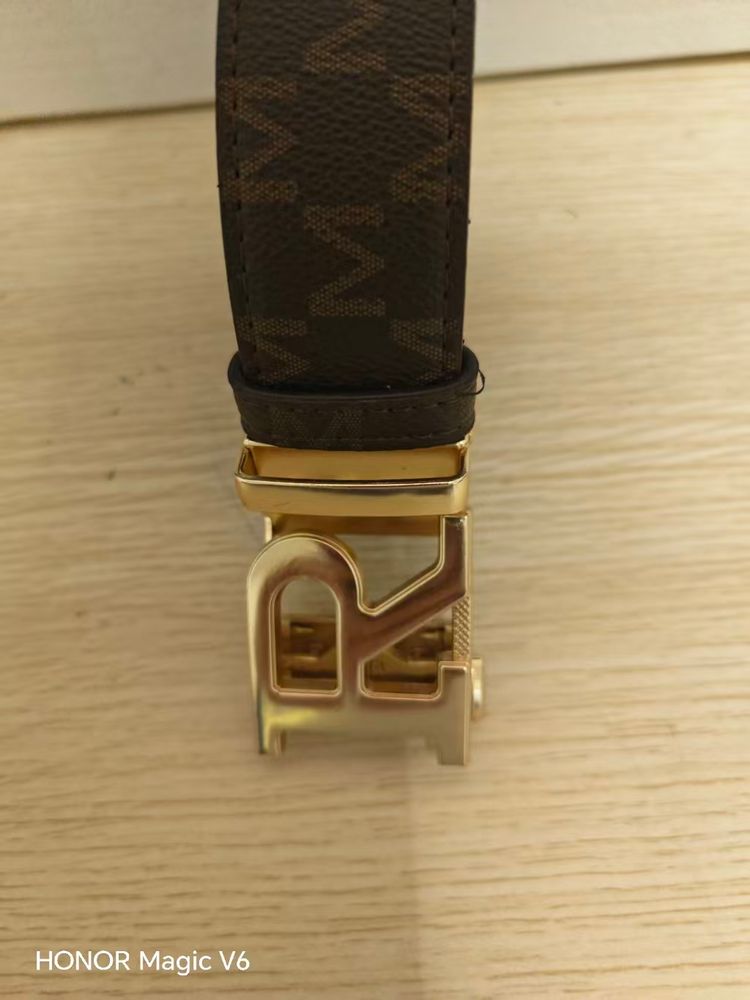 Brown Belt With Gold Buckle image 1