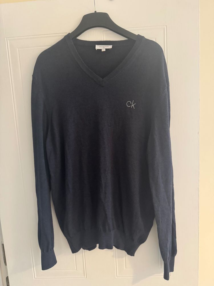 Calvin Klein Golf Navy V-Neck Sweater