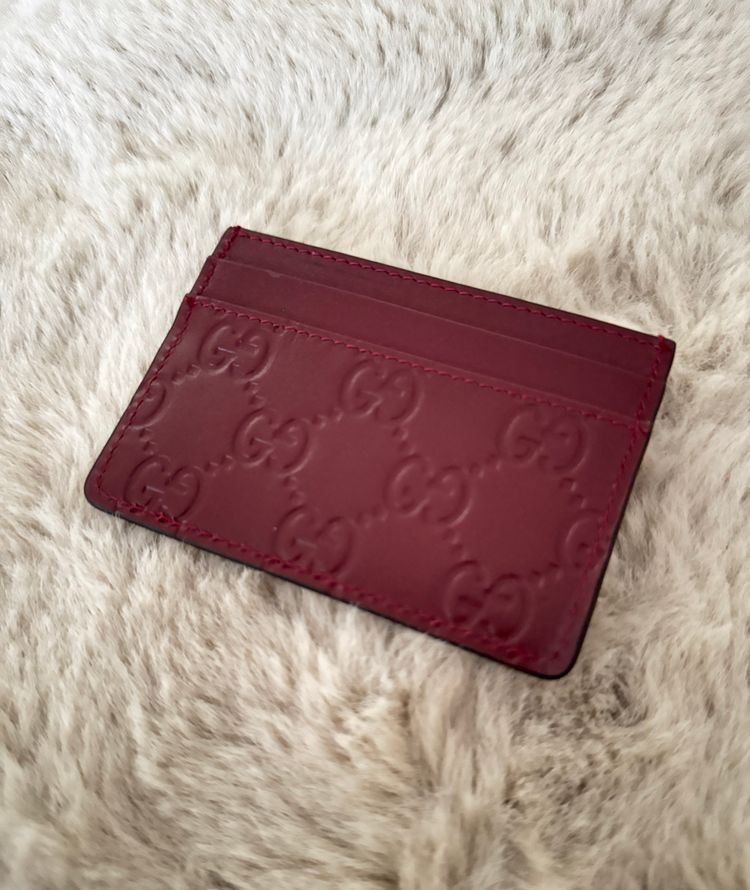 Gucci GG Embossed Leather Card Holder BNWOT *NO BOX* 