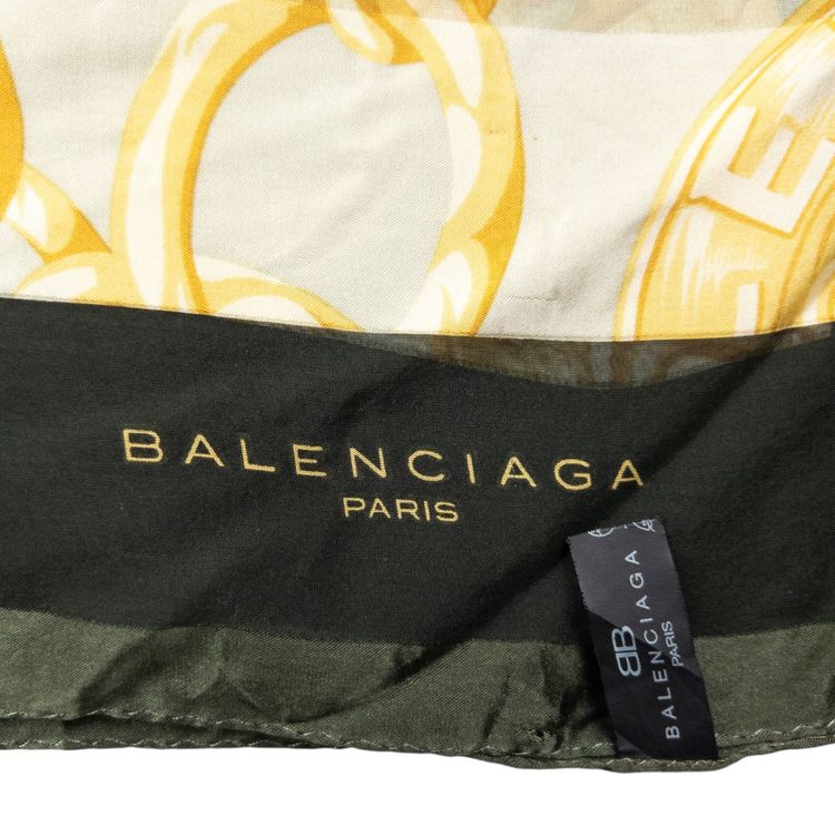 Vintage 2000s Balenciaga Chain Pattern Silk Scarf image 4