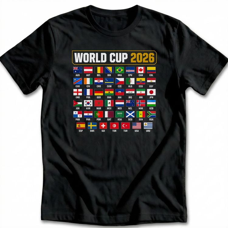 Flag Alphabet Football T-Shirt US 4