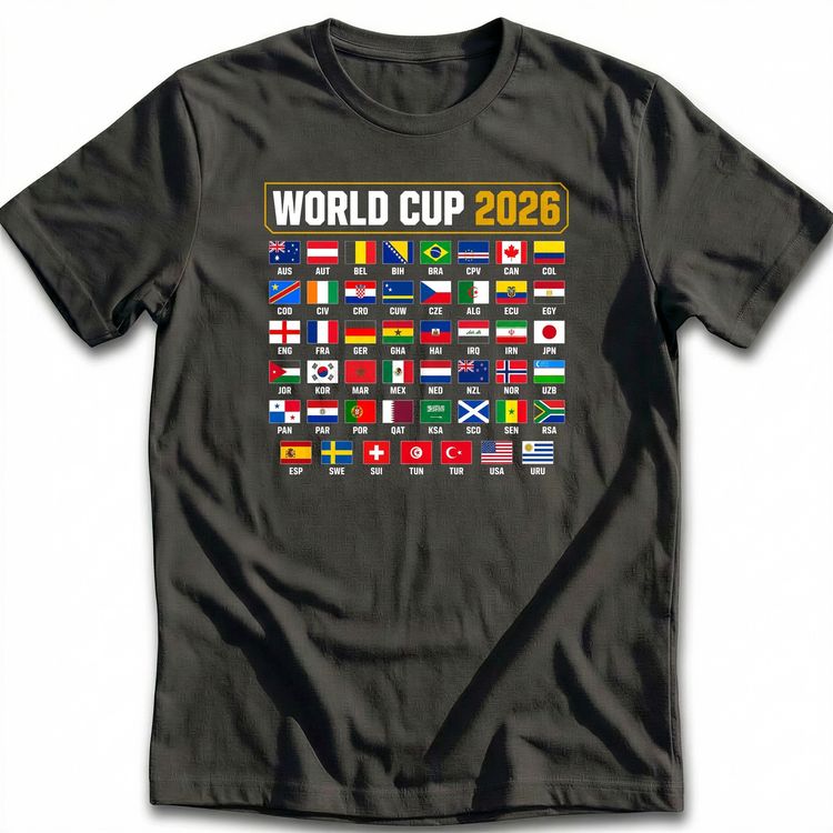 Flag Alphabet Football T-Shirt US 2