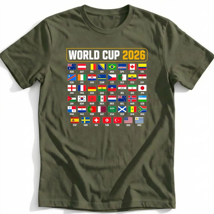 Flag Alphabet Football T-Shirt US 3