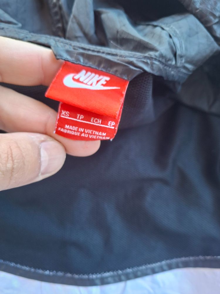 Nike Black And White Hooded Windbreaker Jacket obraz 9