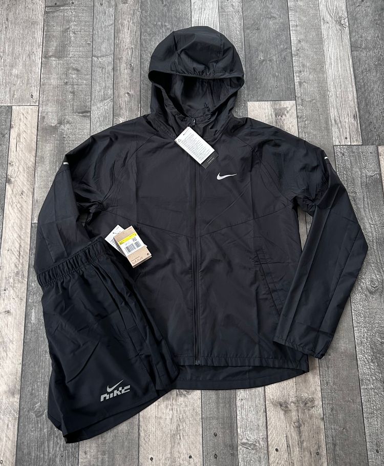 Nike Dri-Fit Miler Jacket & Short Set ‘Reflective Black’ - Size Small  image 3