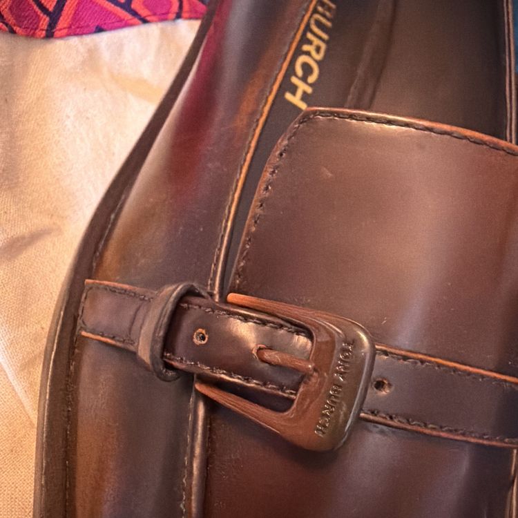 Tory Burch Buckle Loafers Brown Calf Leather Uk 5.5 USA 8 New With Dustbag image 4