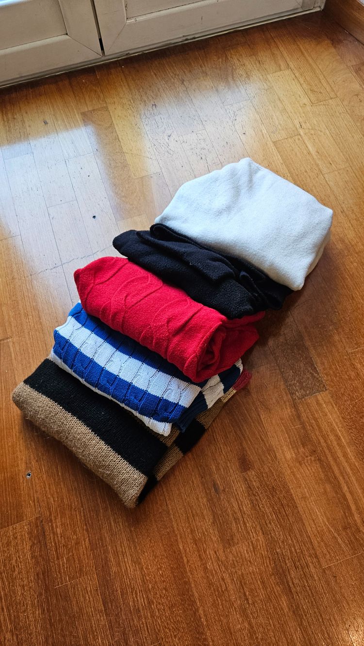 Stack Of 5 woman Sweaters