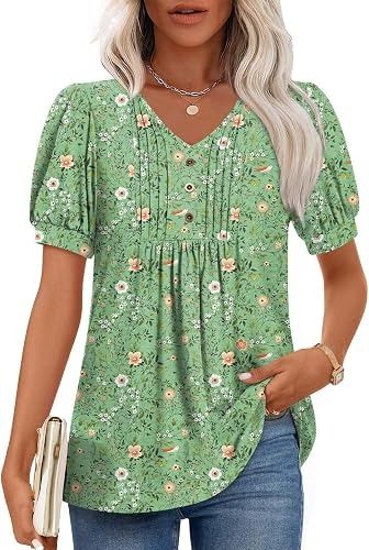 Green Floral Blouse image 3