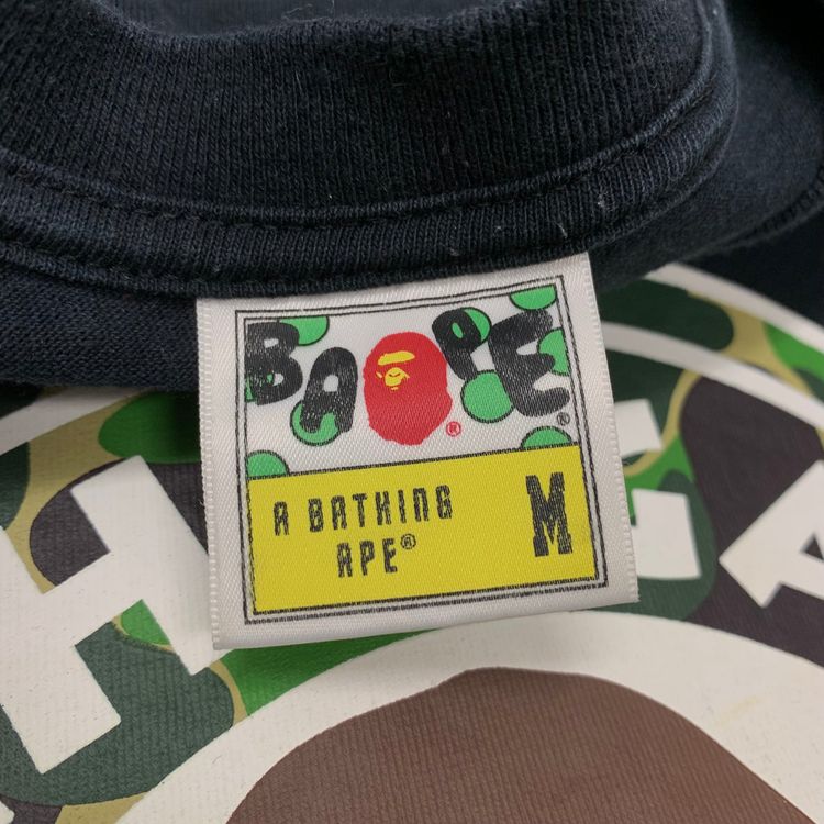 Bape Medium Tee Busy Works Green ABC Black T-Shirt A Bathing Ape image 7