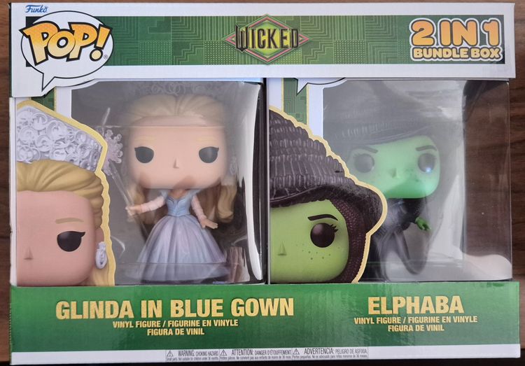 Funko Funko Pop! Wicked 2 In 1 Bundle Box Glinda In Blue Gown And Elphaba Vinyl Figures product image